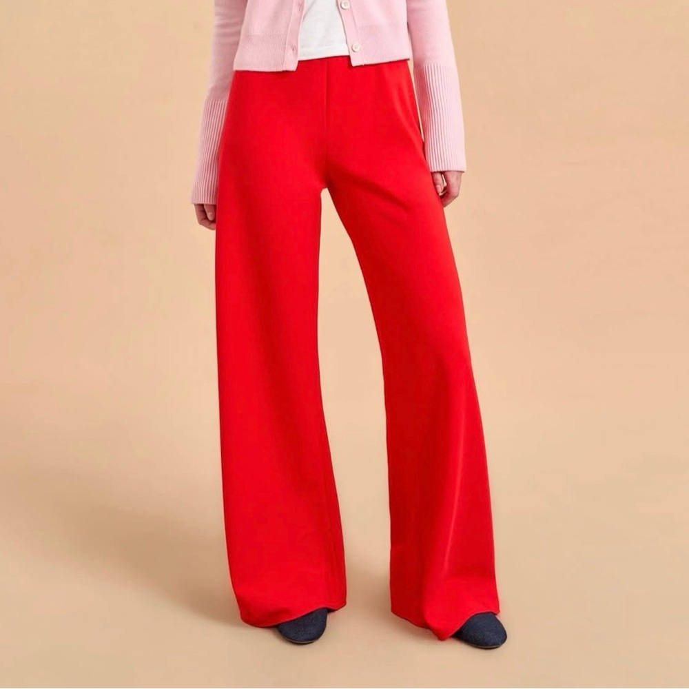 La Ligne Colby Red Poplin Pants